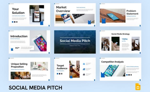 社交媒体音调PPT模板 (PPTX)