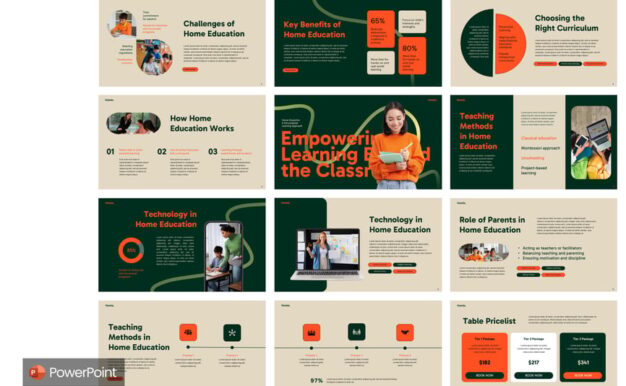 家庭教育PPT模板 (PPTX)