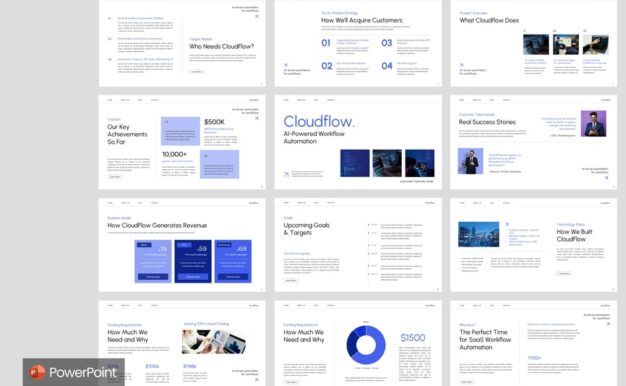 SaaS服务介绍PPT模板 (PPTX)