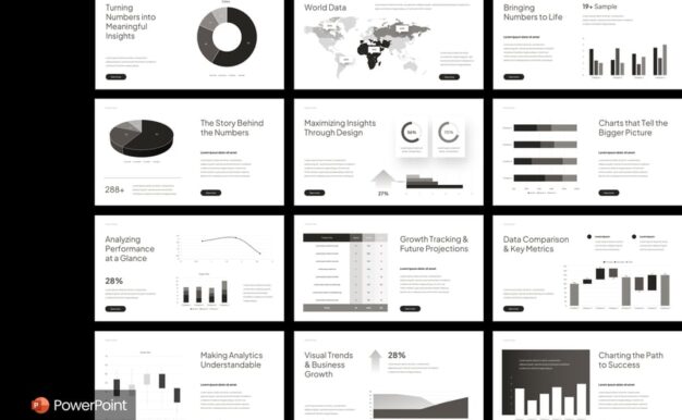 视觉图表PPT模板 (PPTX)