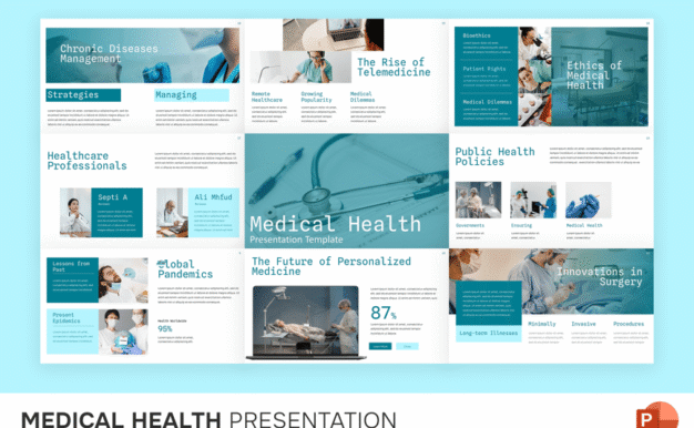 医疗健康PPT模板 (PPTX)