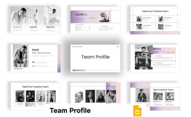 团队资料PPT模板 (PPTX)