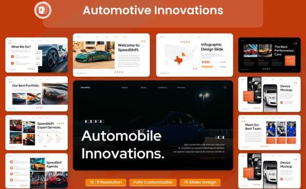 汽车业务与创新演示PPT模板 (PPTX)