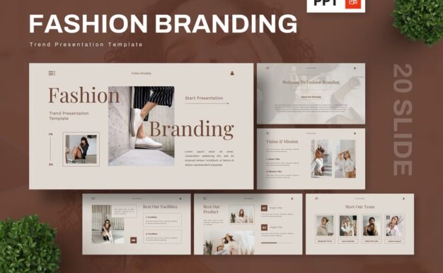 时尚品牌 – 趋势PPT模板 (PPTX)