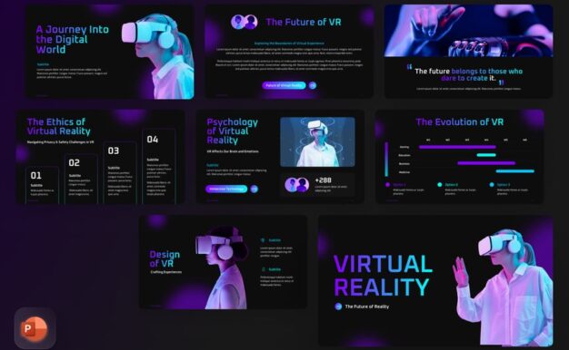 虚拟现实PPT模板 (PPTX)