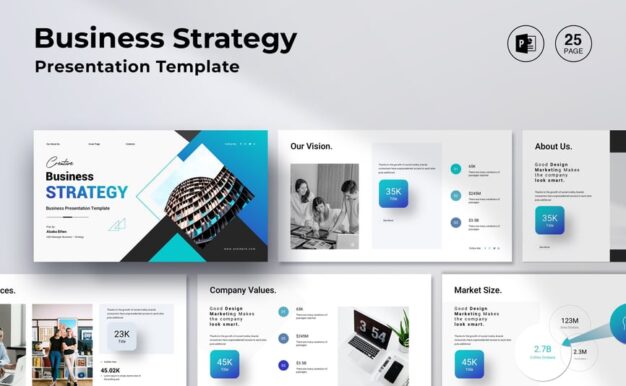 业务策略演示模板PPT模板 (PPTX)