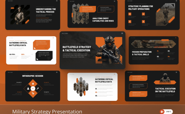 军事策略PPT模板 (PPTX)