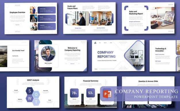 公司报告PPT模板 (PPT)