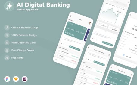 AI 数字银行移动应用 UI 套件