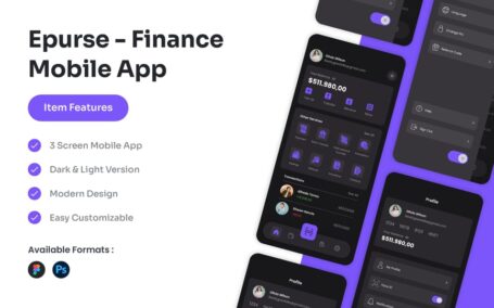 Epurse – 金融移动应用 UI 套件