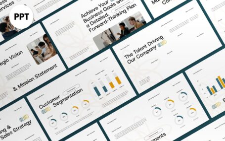 奶油黄色现代商业计划PPT模板 (PPT,PPTX)