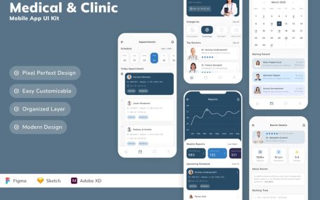 医疗诊所移动应用 UI 套件
