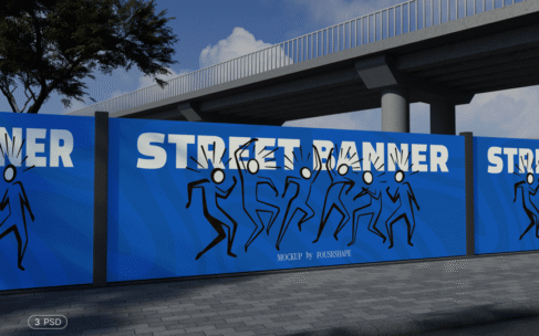 街头横幅样机