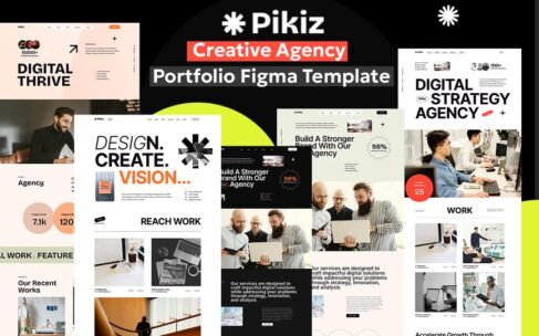 Pikiz – 创意机构作品集 Figma 模板