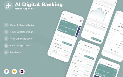 AI 数字银行移动应用 UI 套件