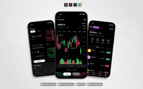 加密货币 – 移动应用 UI 套件