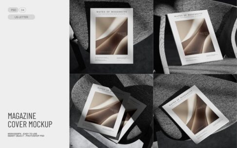 美国信纸杂志封面样机