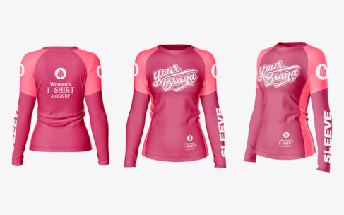 女士休闲长袖T恤样机