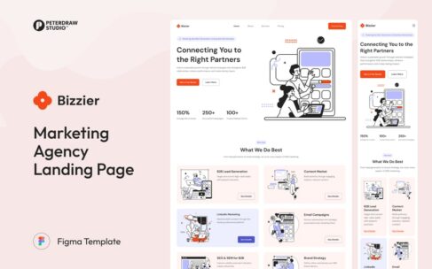 Bizzier – 营销机构落地页 Figma