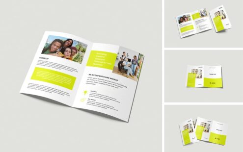 A5双折页宣传册样机