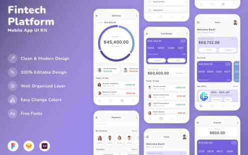 金融科技平台移动应用 UI 套件