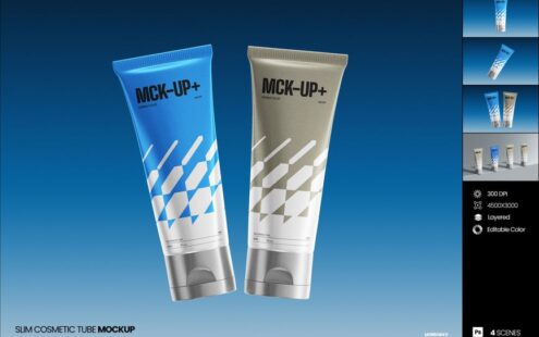 纤细化妆品软管模型