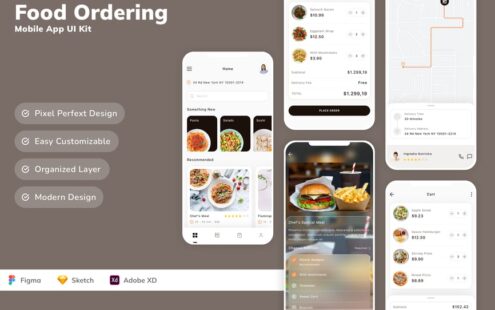 食品订购移动应用 UI 套件