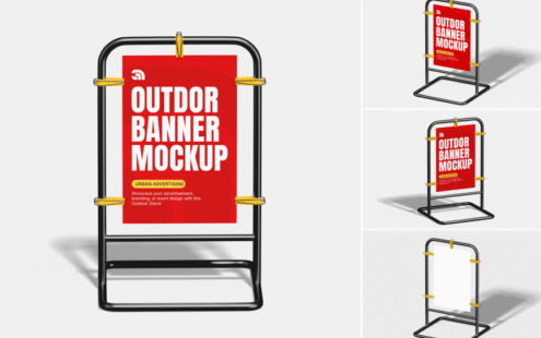户外展架海报样机