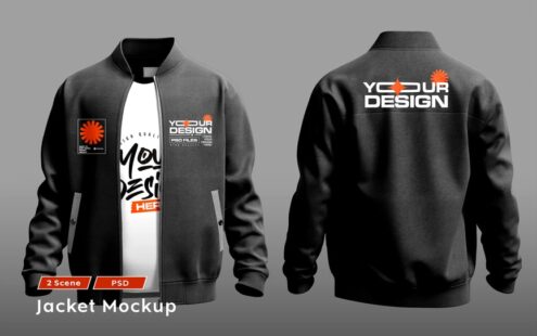 高品质T恤和夹克样机