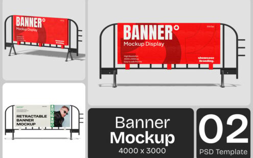 可伸缩横幅模型