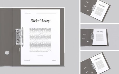 打开的活页夹模型