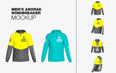 男士防风连帽衫样衣