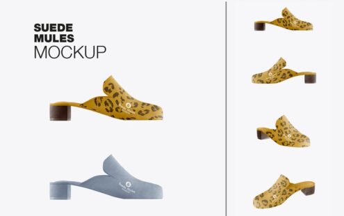 麂皮穆勒鞋样板