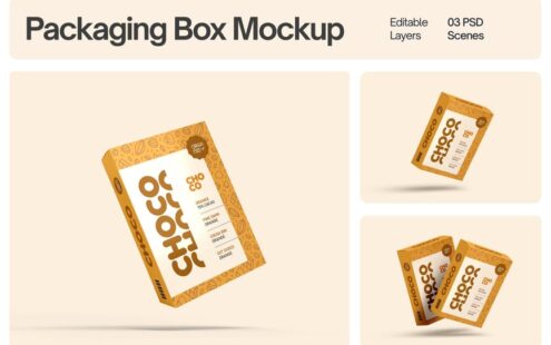 纸质巧克力盒包装模型套装