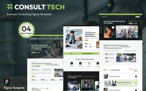 ConsultTech – 商业咨询 Figma 模板