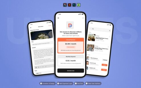 新闻 – 移动应用 UI 套件