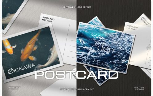 明信片照片样机