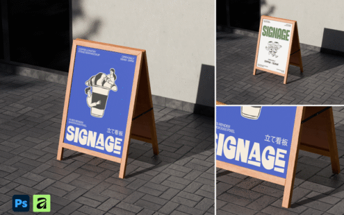 木制A字形商店招牌模型