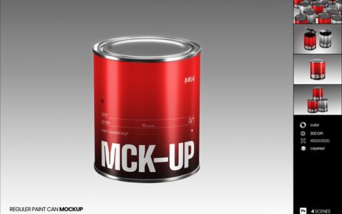 普通油漆罐模型