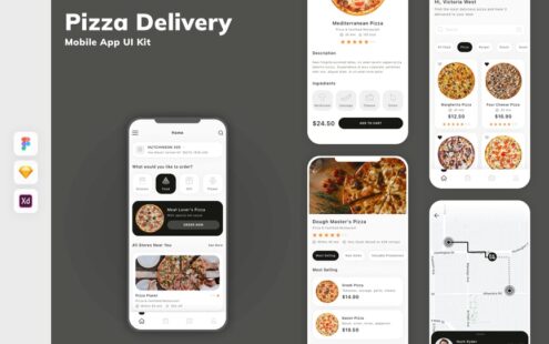 披萨外卖移动应用 UI 套件