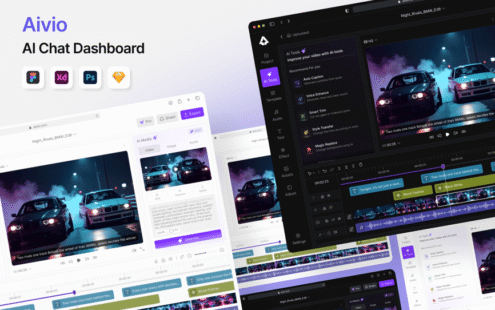 Aivio – AI 视频生成器仪表板 UI 套件
