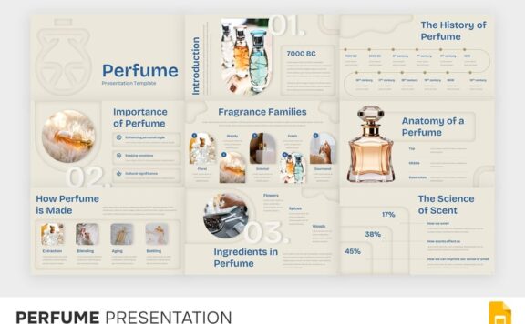 美丽香水PPT模板 (PPTX)