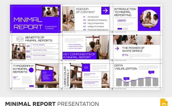 极简主义报告PPT模板 (PPTX)
