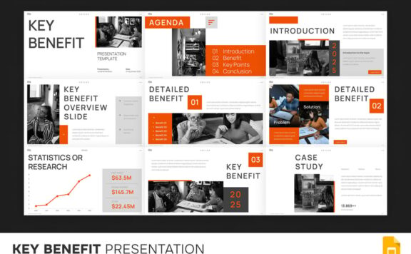 产品关键优点介绍PPT模板 (PPTX)