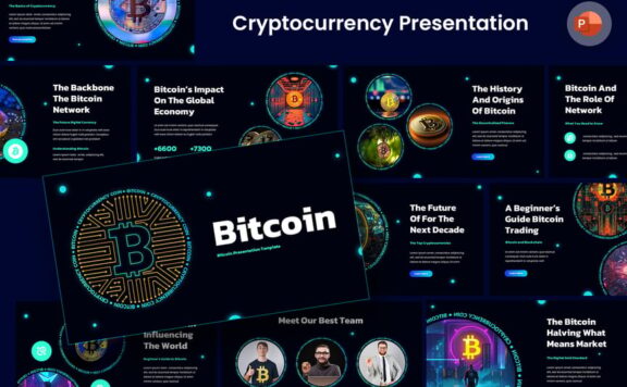 加密货币比特币PPT模板 (PPT,PPTX)