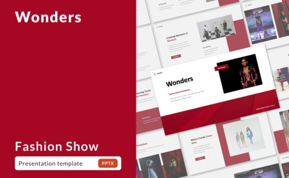 时装秀PPT模板 (PPTX)
