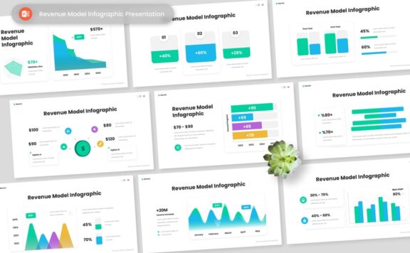 收入模型信息图表PPT模板 (PPTX)