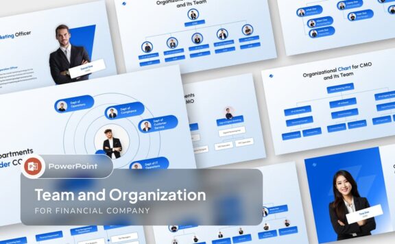 金融公司团队和组织PPT模板 (PPTX)