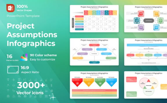 项目假设图表PPT模板 (PPTX)