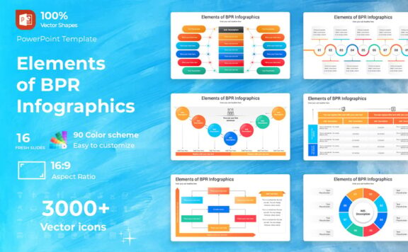 BPR信息图元素的元素PPT模板 (PPTX)
